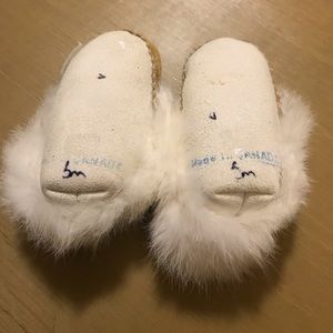 Shoes - Baby Girl Moccasins Authentic Rabbit Fur Shoes - Baby Girl Moccasins Authentic Rabbit Fur